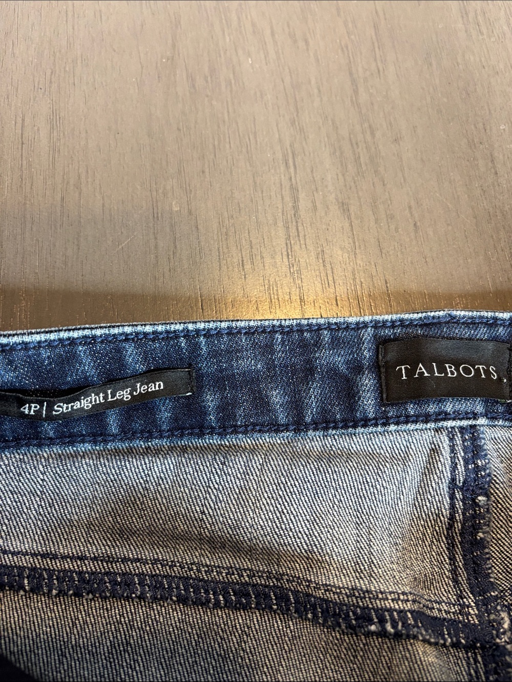 π Talbots Dark Wash Straight Leg Jeans Womenβs 4P Stretch Denim Petite π - Picture 3 of 12